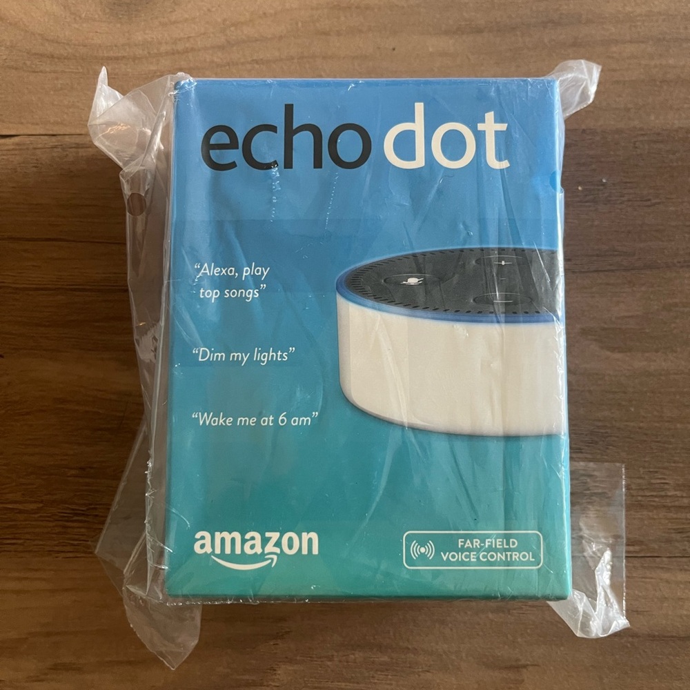 Amazon Echo Dot Black and White Accents